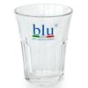 Sienna series glass glasses for cold espresso and cappuccino, 7 cl and 13 cl respectively.