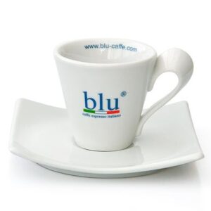 Porcelain cup Alca with saucer for espresso coffee.
